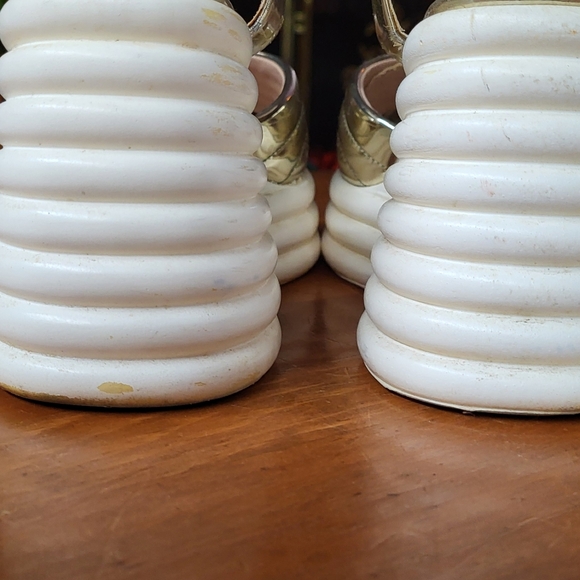 Zara Special Edition Gold Platform Sandals 37 - Picture 7 of 9